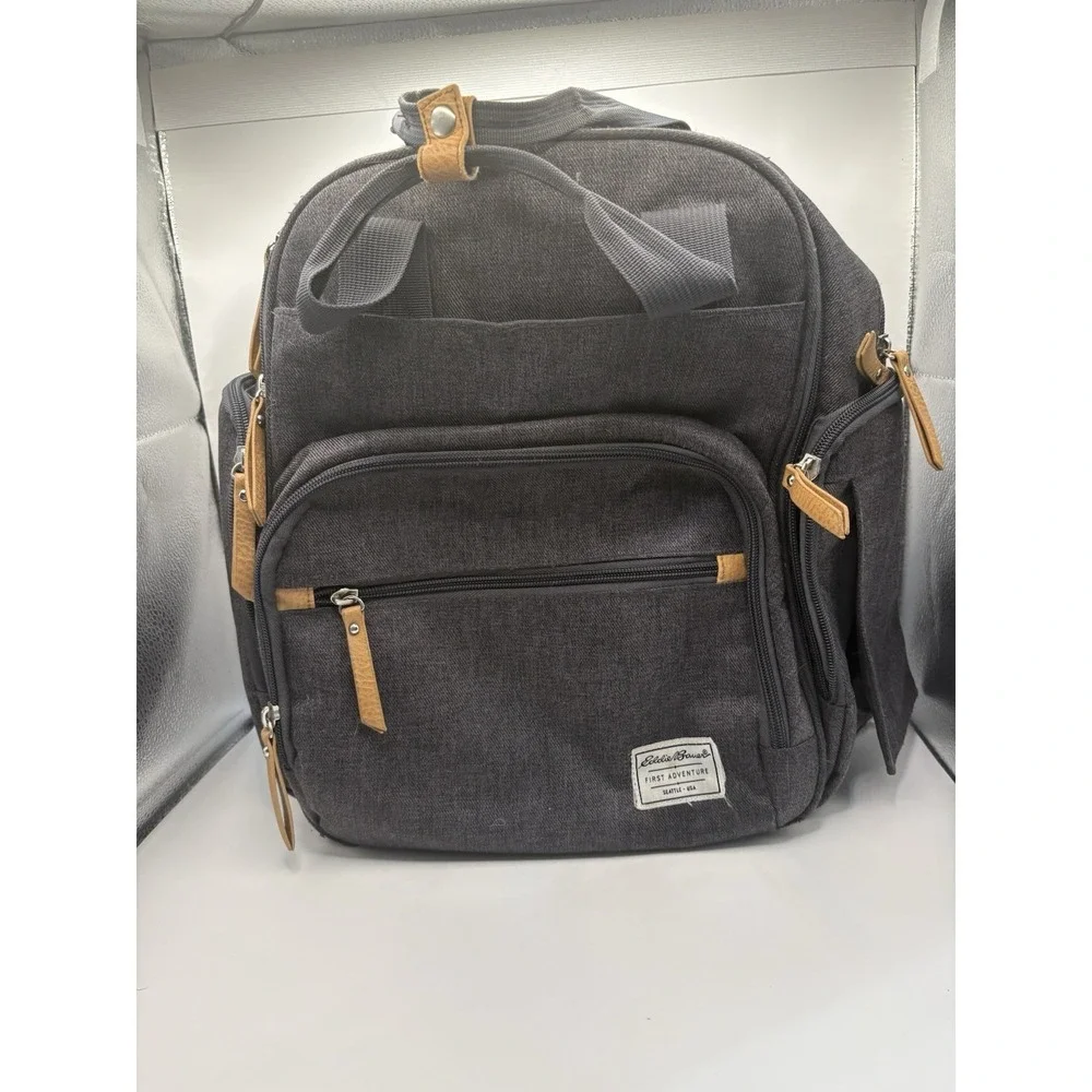 Eddie Bauer Canyon Summit Convertible Diaper Bag Backpack Charcoal Gray